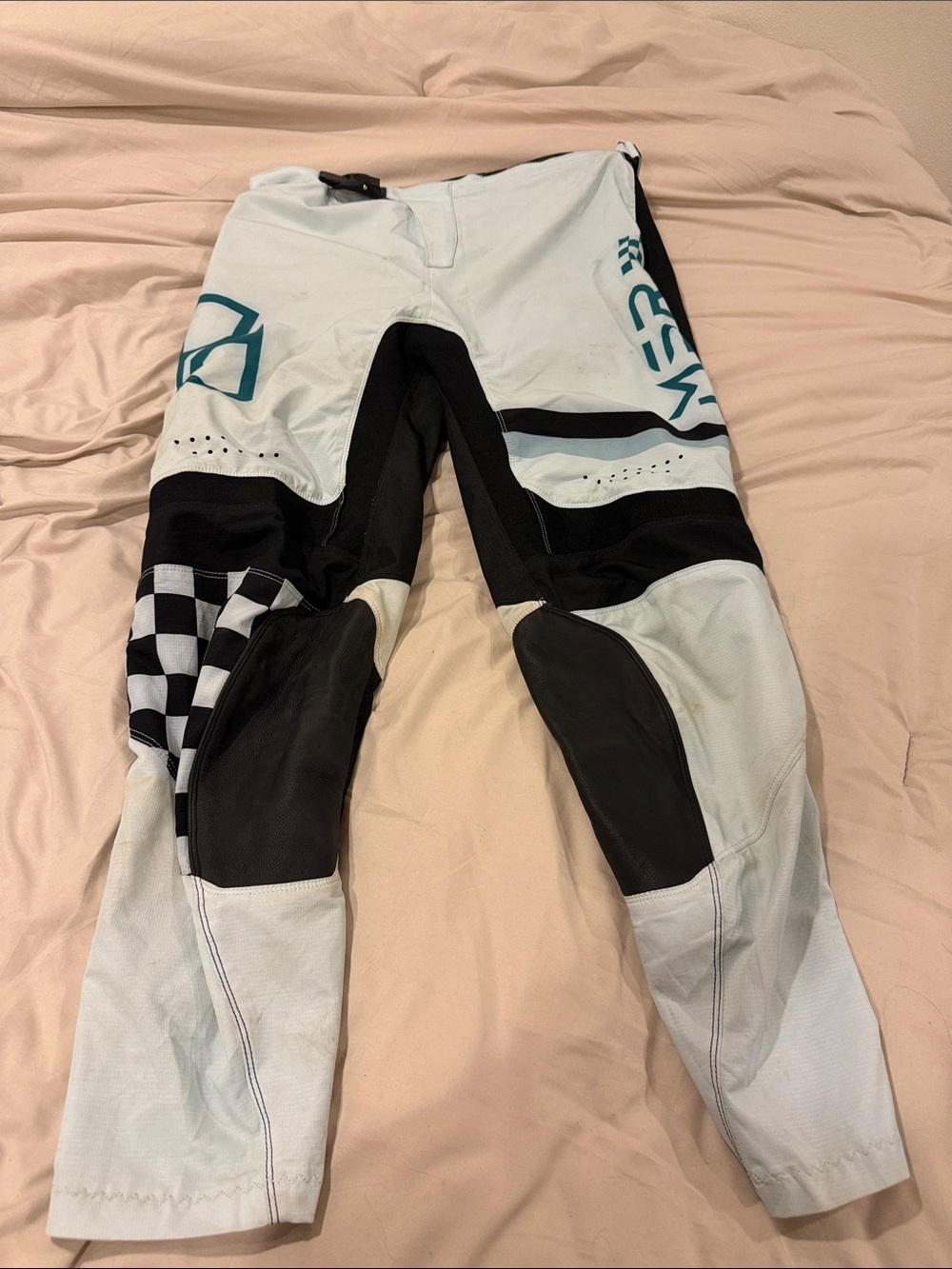 MSR Light Blue and Black Motocross Pants